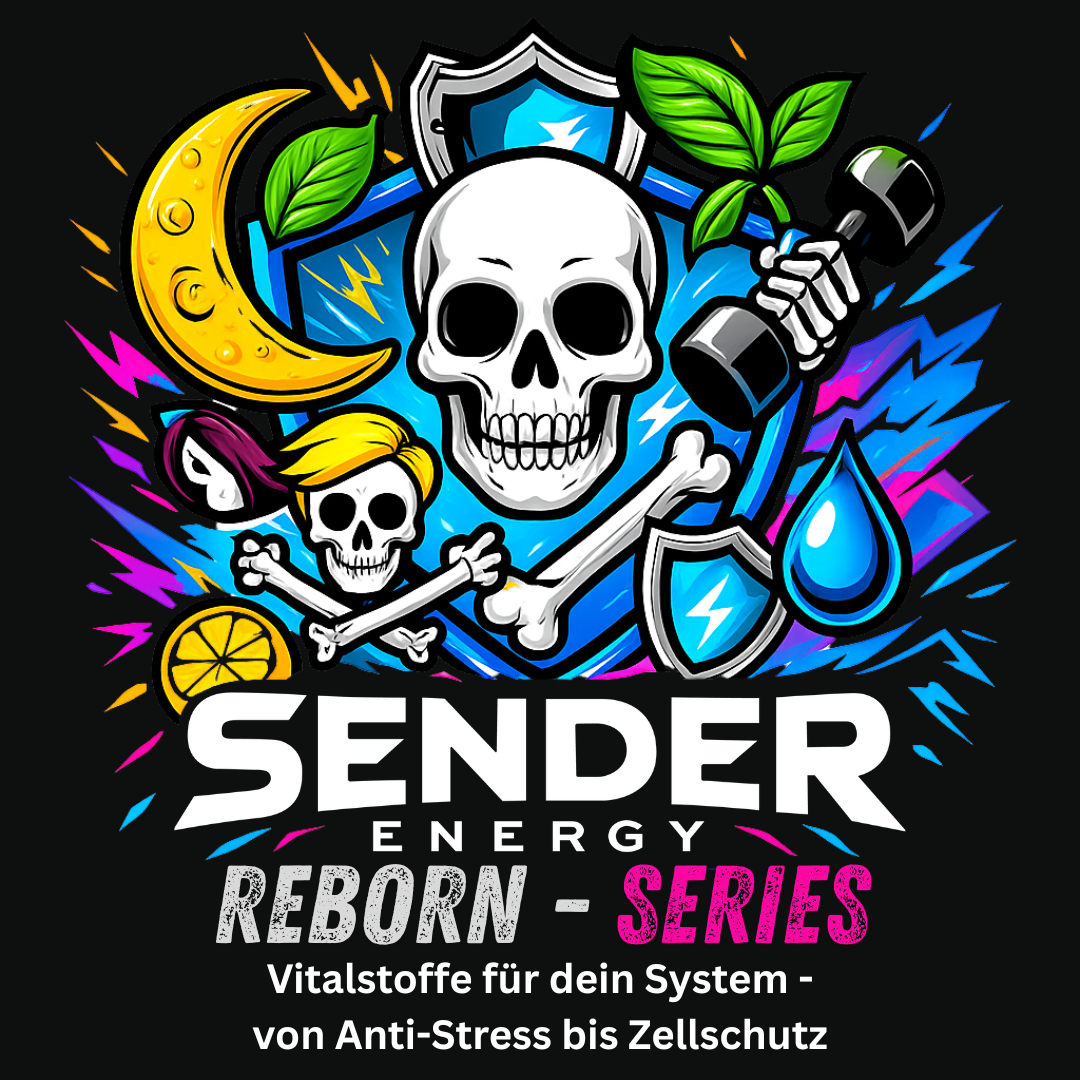 SENDER ENERGY Banner für REBORN SERIES Supplements.