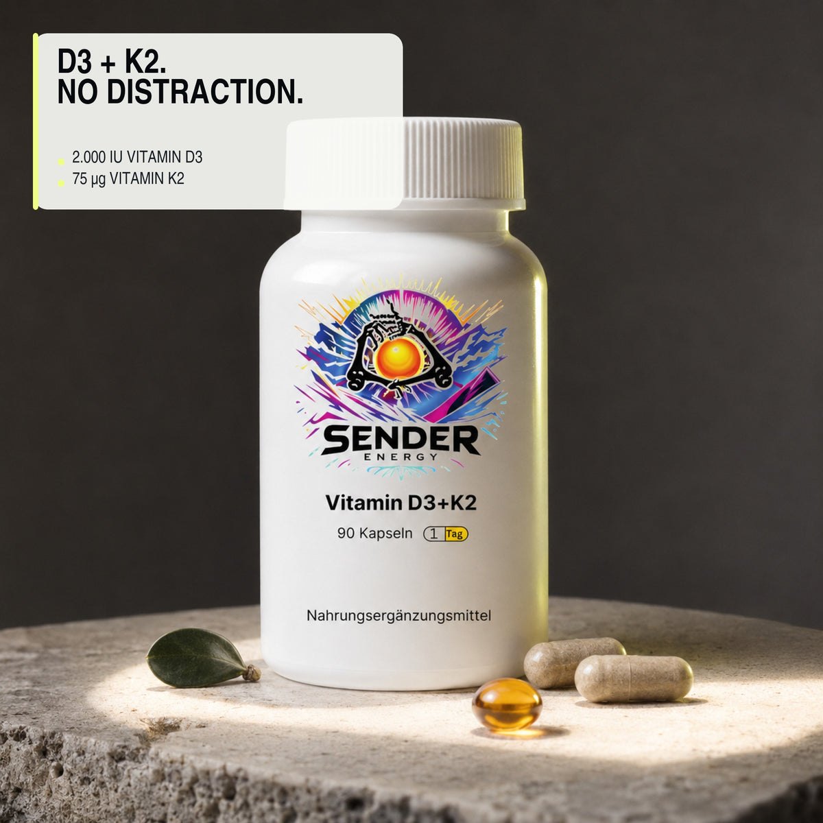 Vitamin D3 K2 MK7 Capsules for Optimal Health and Immune System Support