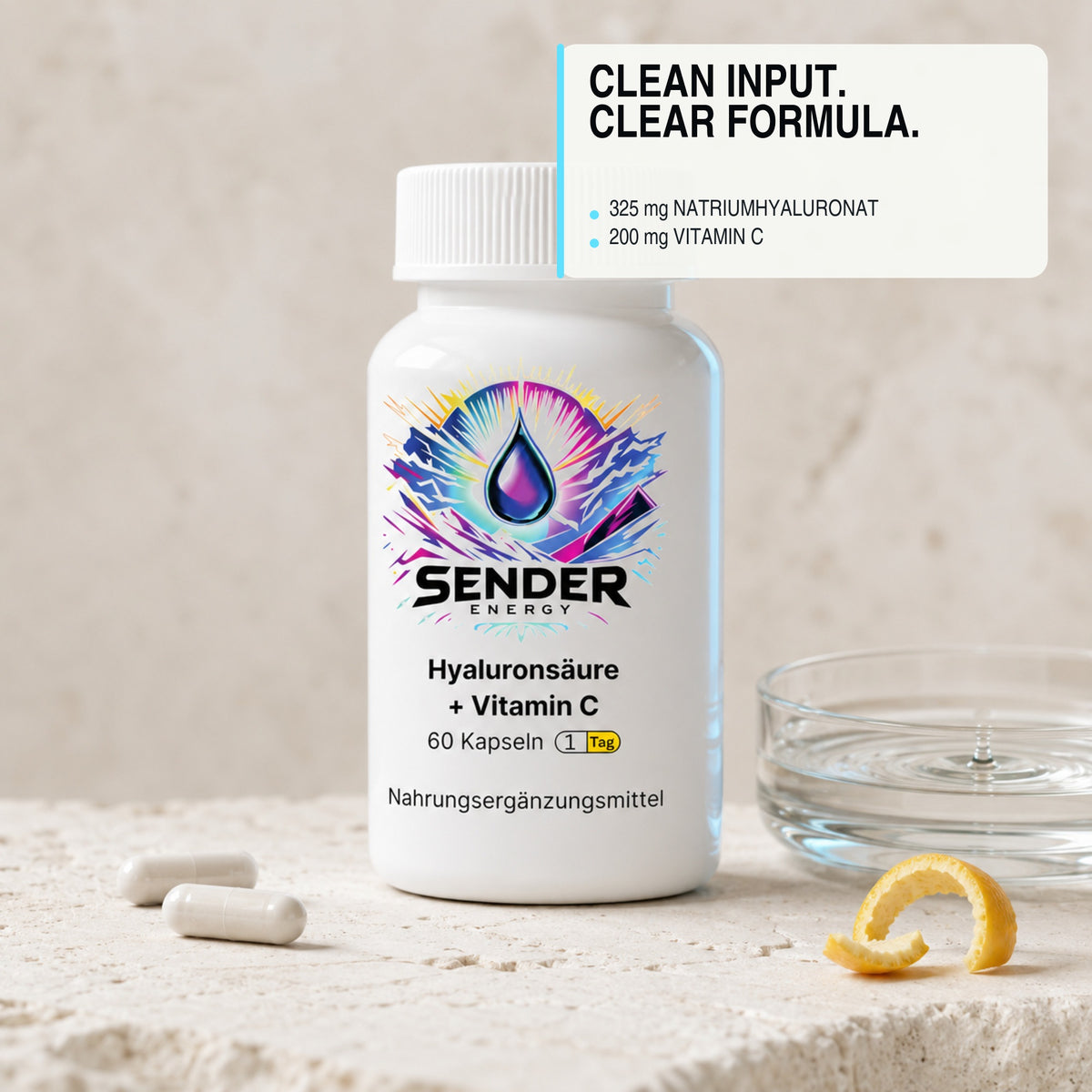 Hyaluronic Acid Vitamin C Capsules for Radiant Skin and Optimal Hydration