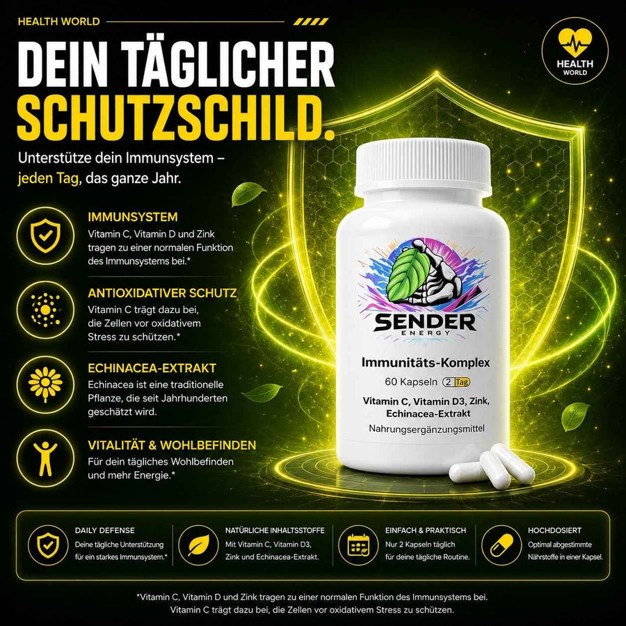 Immunitätsfördernder Komplex zur Stärkung des Immunsystems - SENDER ENERGY