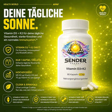 Vitamin D3 K2 MK7 Kapseln für optimale Gesundheit und Immunsystem Unterstützung - SENDER ENERGY
