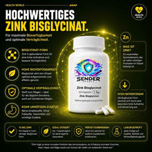 Zink Bisglycinat Kapseln für optimale Gesundheit und Vitalität - SENDER ENERGY