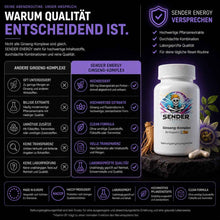Ginseng-Komplex - Hochwertige Ginseng Ergänzung für mehr Balance und Stabilität - SENDER ENERGY