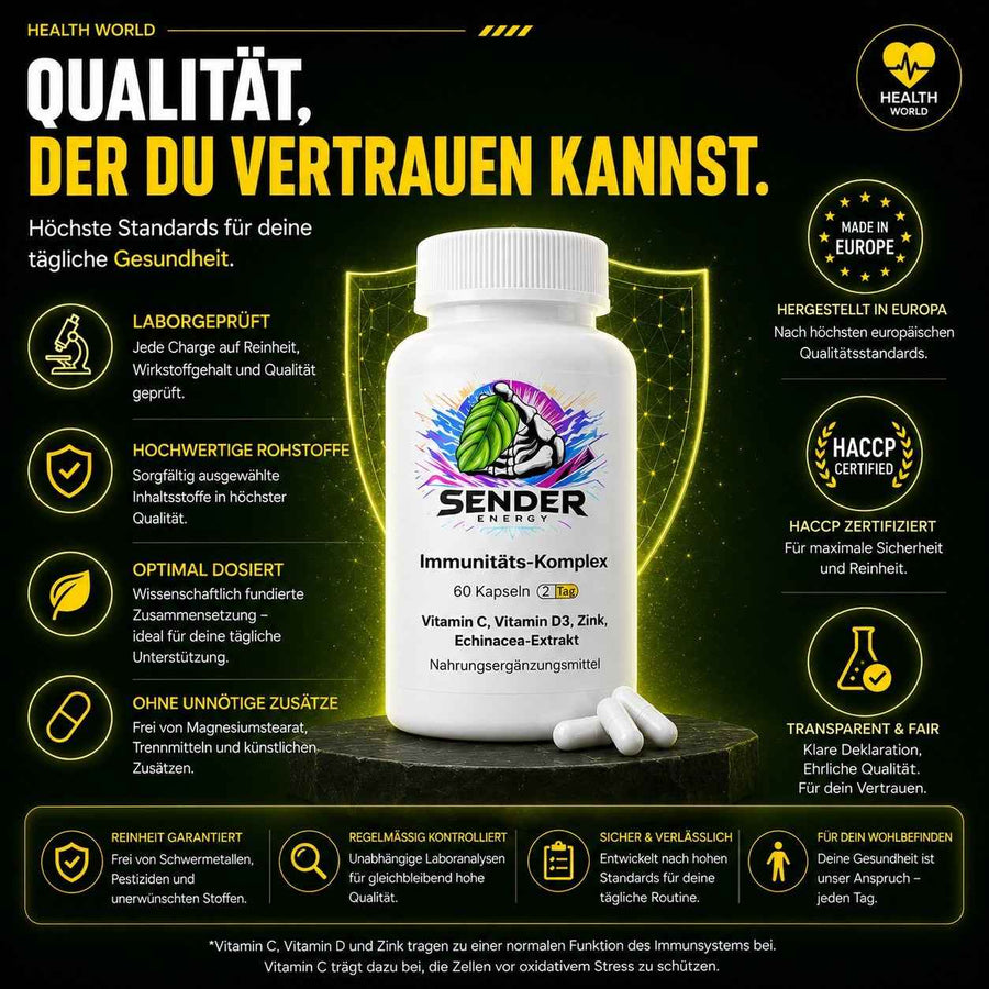 Immunitätsfördernder Komplex zur Stärkung des Immunsystems - SENDER ENERGY
