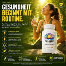 Vitamin D3 K2 MK7 Kapseln für optimale Gesundheit und Immunsystem Unterstützung - SENDER ENERGY