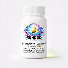 Coenzym Q10 mit Vitamin C - Natürliche Unterstützung für Energie & Gesundheit - SENDER ENERGY