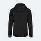 Rückseite eines schwarzen SENDER ENERGY Hoodies, perfekt für Fans von sportlicher und bequemer Bekleidung im Extremsport-Bereich