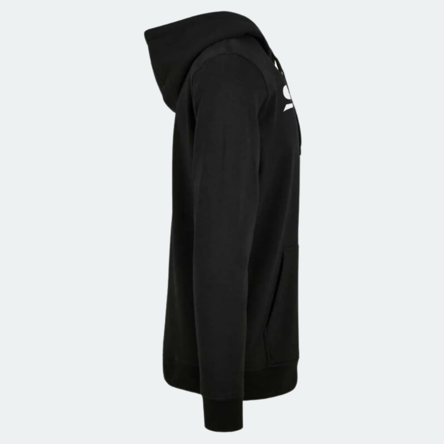 Schwarzer SENDER ENERGY Hoodie, Seitenansicht, perfekter Begleiter für Extremsport und Freizeit