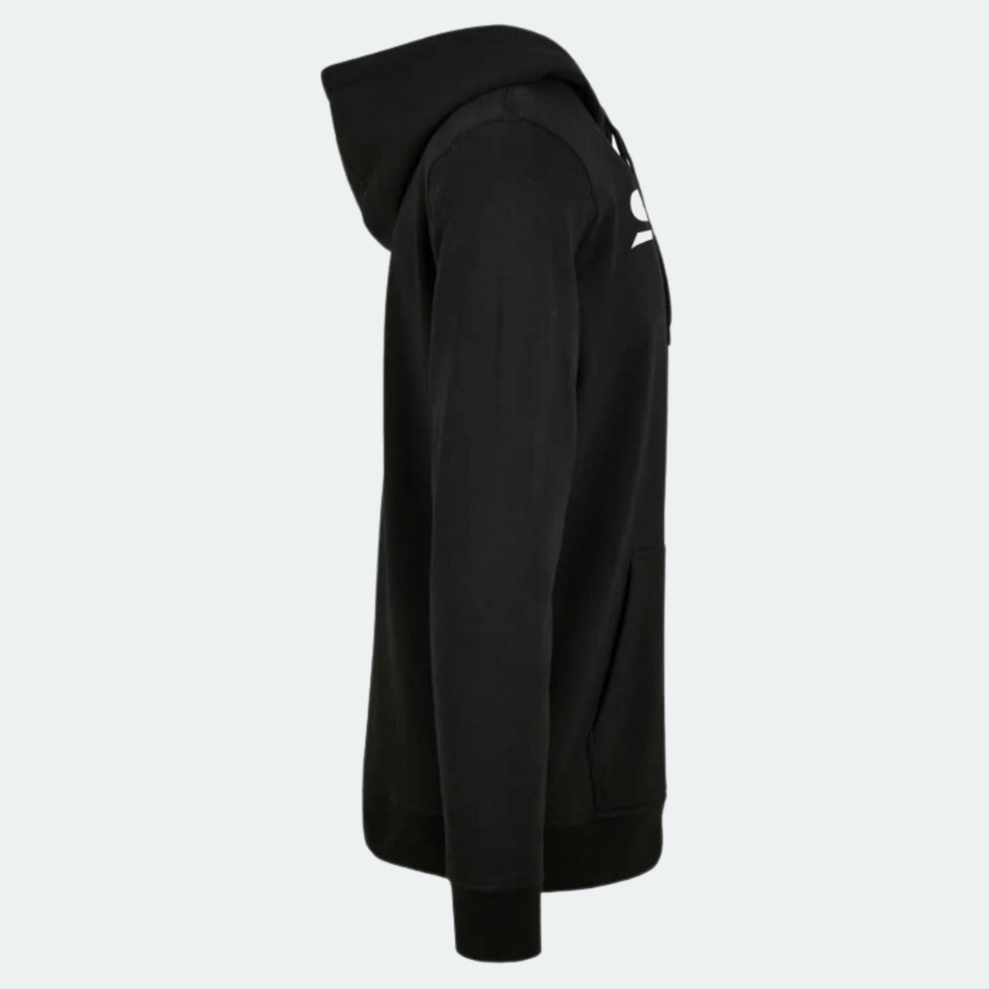 Schwarzer SENDER ENERGY Hoodie, Seitenansicht, perfekter Begleiter für Extremsport und Freizeit