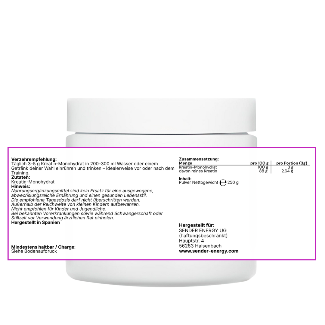 Creatine-Monohydrate Pulver
