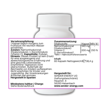 Hyaluronsäure Vitamin C Kapseln für strahlende Haut und optimale Hydratation - SENDER ENERGY