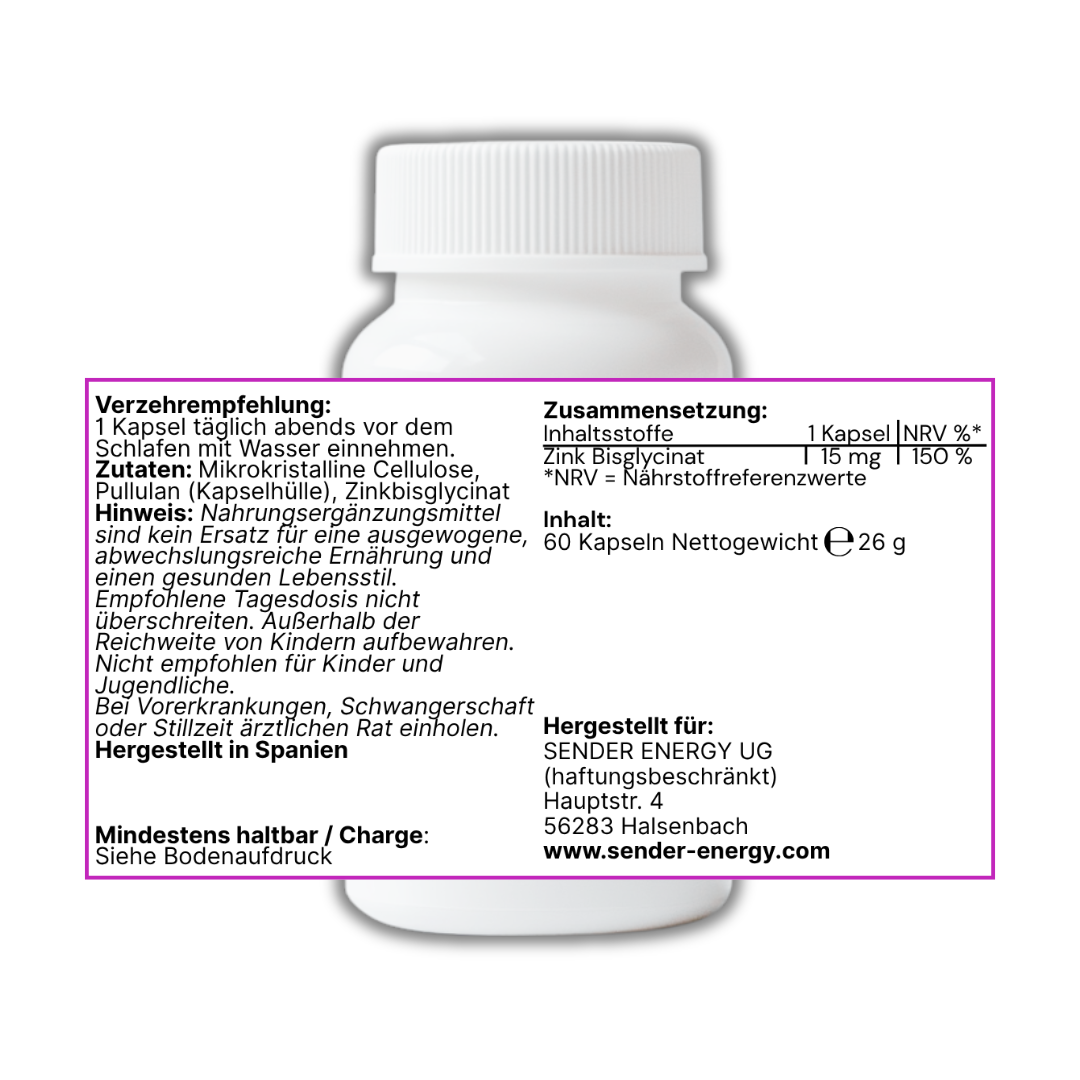 Zink Bisglycinat Kapseln